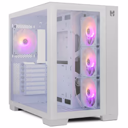 NOX Hummer Astra, Midi Tower, PC, White, ATX, ITX, micro ATX, Steel, Tempered glass, Gaming