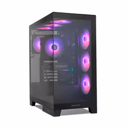 NOX Hummer Glock Black, Midi Tower, PC, Black, ATX, ITX, micro ATX, Rubber, Steel, Tempered glass, Gaming