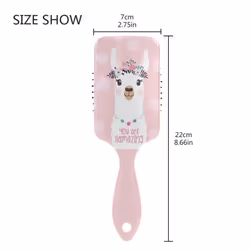 You Are Amazing Llama Hair Brush for Wet & Dry Hair Grip Soft Bristles for Anti Static & Frizz Air Cushion Comb for Women Girls
