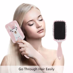 You Are Amazing Llama Hair Brush for Wet & Dry Hair Grip Soft Bristles for Anti Static & Frizz Air Cushion Comb for Women Girls