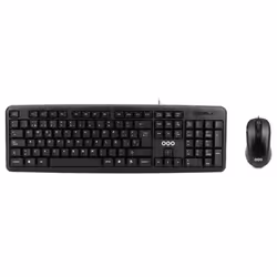 OQO -TR001-U, Wired, USB, Membrane, QWERTY, Black, Mouse included