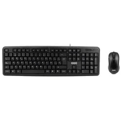 OQO OQO-TR001-U keyboard Mouse included Office USB QWERTY Spanish Black