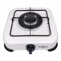 Vitrokitchen 152BB, White, Countertop, Gas, 1 zone(s), 1 zone(s), Large