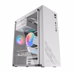 Mars Gaming MC100W ATX PC Case 90mm Fan FRGB Convect-Cool White
