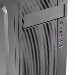 Tacens 2FERROX, ATX Semi-Tower PC Case, 12cm Side Fan, Front Grille, Steel, Black