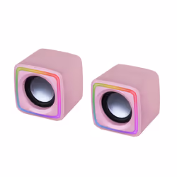 Mars Gaming MSCUBEP Pink Compact RGB Gaming Speakers 8W DSP Sound Processor - Additional view 4