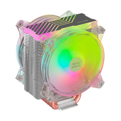 Mars Gaming MCPU66 Triple ARGB CPU Heatsink 6 Heatpipes HCT TDP 220W 2 Fans 12cm