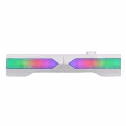 Mars Gaming MSDUOW Soundbar + Gaming Speakers 2.0 RGB Mesh Bluetooth 5.0 and Jack DSP Sound 15W White