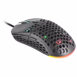 Mars Gaming MM55 Black RGB Chroma Gaming Mouse Ultra-lightweight 55g 12800 DPI HUANO Mechanical Switches