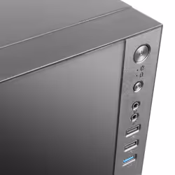 Tacens Anima ACX Mini Tower Micro ATX PC Case Brushed Aluminium Front 12cm Fan USB 3.0 Black