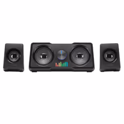 Mars Gaming MS22 Compact Gaming Speakers 2.2 RGB Flow Subwoofer + 4 Active Speakers DSP Sound 35W Black, 2.2 channels, Wired, ...