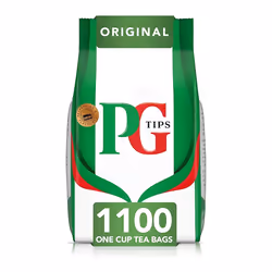 PG Tips Original | Black Tea Bags Bulk | One Cup | Refreshing & Flavourful | Ideal For Office Catering | 1100 Plant Bas