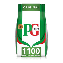 PG Tips Original | Black Tea Bags Bulk | One Cup | Refreshing & Flavourful | Ideal For Office Catering | 1100 Plant Bas