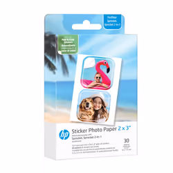 HP Sprocket 2x3 Premium Zink Pre-Cut Sticker Photo Paper 30 Sheets Compatible with HP Sprocket Photo Printers