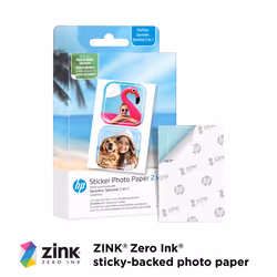 HP Sprocket 2x3  Premium Zink Pre-Cut Sticker Photo Paper  30 Sheets  Compatible with HP Sprocket Photo Printers