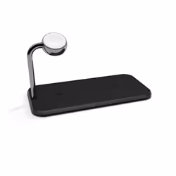 ZENS Dual+Watch Aluminium Wireless Charger – Black, Indoor, AC, Wireless charging, Black