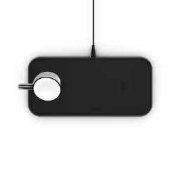 ZENS Dual+Watch Aluminium Wireless Charger – Black