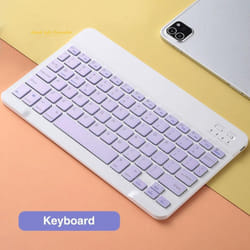 Bluetooth Wireless Keyboard And Mouse Russian French Portugue Spanish Korean Language For Android iOS Windows Phone Tablet iPad - purple, Keyboard