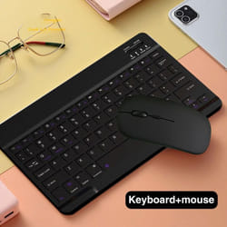 Bluetooth Wireless Keyboard And Mouse Russian French Portugue Spanish Korean Language For Android iOS Windows Phone Tablet iPa - black, keyboard+Mouse