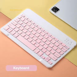 Bluetooth Wireless Keyboard And Mouse Russian French Portugue Spanish Korean Language For Android iOS Windows Phone Tablet iPad - pink, Keyboard