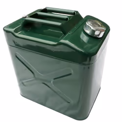 WINCHMAX Jerry Can 25ltr Green Steel. Fuel, Petrol, Diesel, Water.