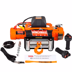12,000lb 12V Electric Winch, Two Speed. 26m x 9.5mm Steel Rope.