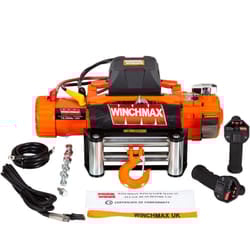 12,000lb 12V Electric Winch, Two Speed. 26m x 9.5mm Steel Rope.