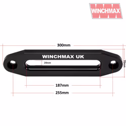 WINCHMAX Large Aluminium Hawse Fairlead (Black) with Laser Etched Logo