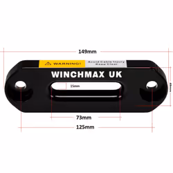 WINCHMAX Aluminium Hawse Fairlead. Black with Laser Etched Logo