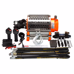 20,000lb Hydraulic Z Winch. 25m x 14mm Steel Rope. 12V System.