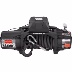 13,500lb 'SL'  Military Grade 12V Winch. 25m x 10mm Armourline Rope. Defender Winch Bumper.