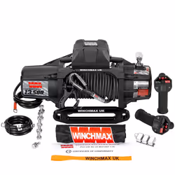 13,500lb 'SL'  Military Grade 12V Winch. 25m x 10mm Armourline Rope.