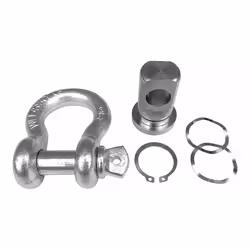 WINCHMAX Swivel Recovery Eye. Stainless Steel for Winch Bumper Including 4.75 Ton  3/4 inch Shackle