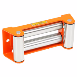 WINCHMAX Roller Fairlead, Heavy Duty, Orange. Zinc Plated Rollers.