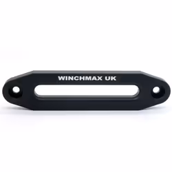 WINCHMAX Military Grade Large Aluminium Hawse Fairlead. CNC Cut, Matt Black, Laser Etched Logo