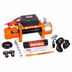 13,500lb 12V Winch. 26m x 9.5mm Steel Rope. No Rope, No Fairlead.