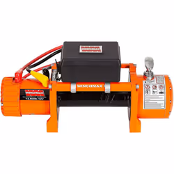 13,500lb 12V Winch. 26m x 9.5mm Steel Rope.  No Rope, No Fairlead.