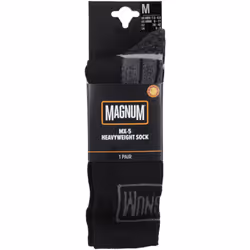 Magnum MX5 Men's Black Work Socks - Black, L
