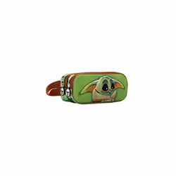 The Mandalorian Thermal-3D Double Pencil Case, Green, 22 x 9.5 cm