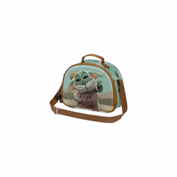 The Mandalorian Say Hi-3D Lunch Bag, Green, 25.5 x 20 cm