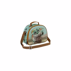 The Mandalorian Say Hi-3D Lunch Bag, Green, 25.5 x 20 cm