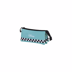 Mickey Mouse Squares-FAN Triple Pencil Case 2.0, Blue, 23 x 11 cm