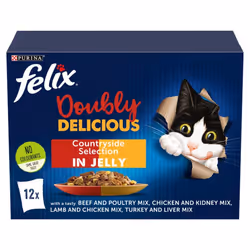 Felix Doubly Delicious Countryside Selection in Jelly12x100g(Packof 4)