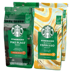 Pike Place Roast, Blonde Espresso Roast Whole Bean Coffee 450g (Pack of 4)