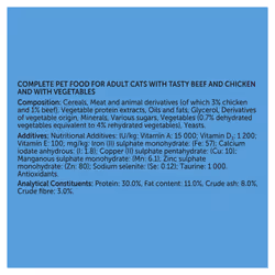 Doubly Delicious Beef Chicken & Vegetables Dry Cat Food 4x750g