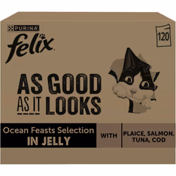 FELIX As Good As it Looks Ocean Feasts Wet Cat Food 120x85g