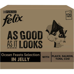 FELIX As Good As it Looks Ocean Feasts Wet Cat Food 120x85g