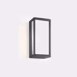 LEDS C4 Skat Mini Outdoor LED Mini Box Wall Lantern Urban Grey, White IP65 9W 2700K