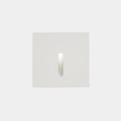 LEDS C4 Bat Square Lineal Outdoor LED Recessed Wall Light Square White IP65 2.2W 2700K