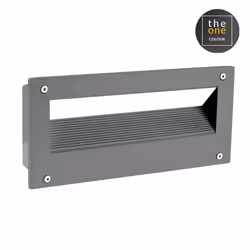 LEDS C4 Micenas LED Rectangular Outdoor LED Recessed Wall Light Grey, Matt IP65 5.5W 3000K Dimmable